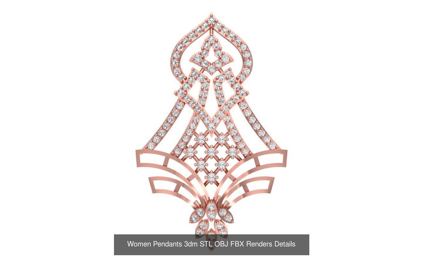 166 Women Pendants 3dm STL OBJ FBX Renders Details Collection _88