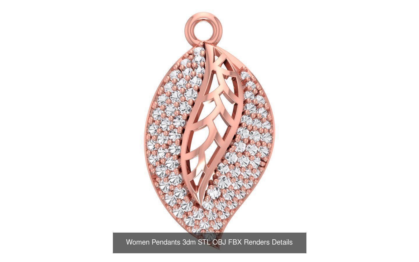 166 Women Pendants 3dm STL OBJ FBX Renders Details Collection _35
