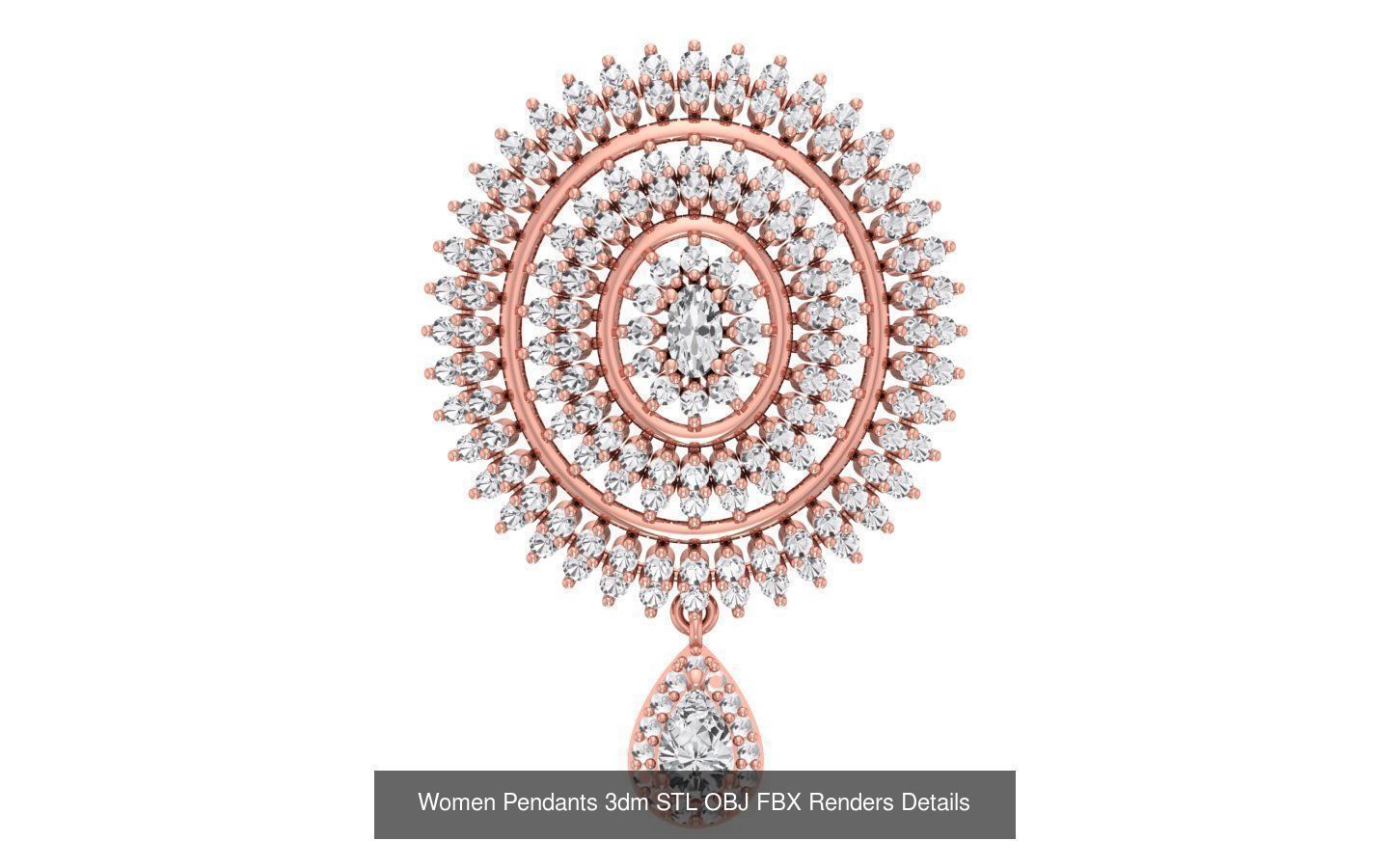 166 Women Pendants 3dm STL OBJ FBX Renders Details Collection _48