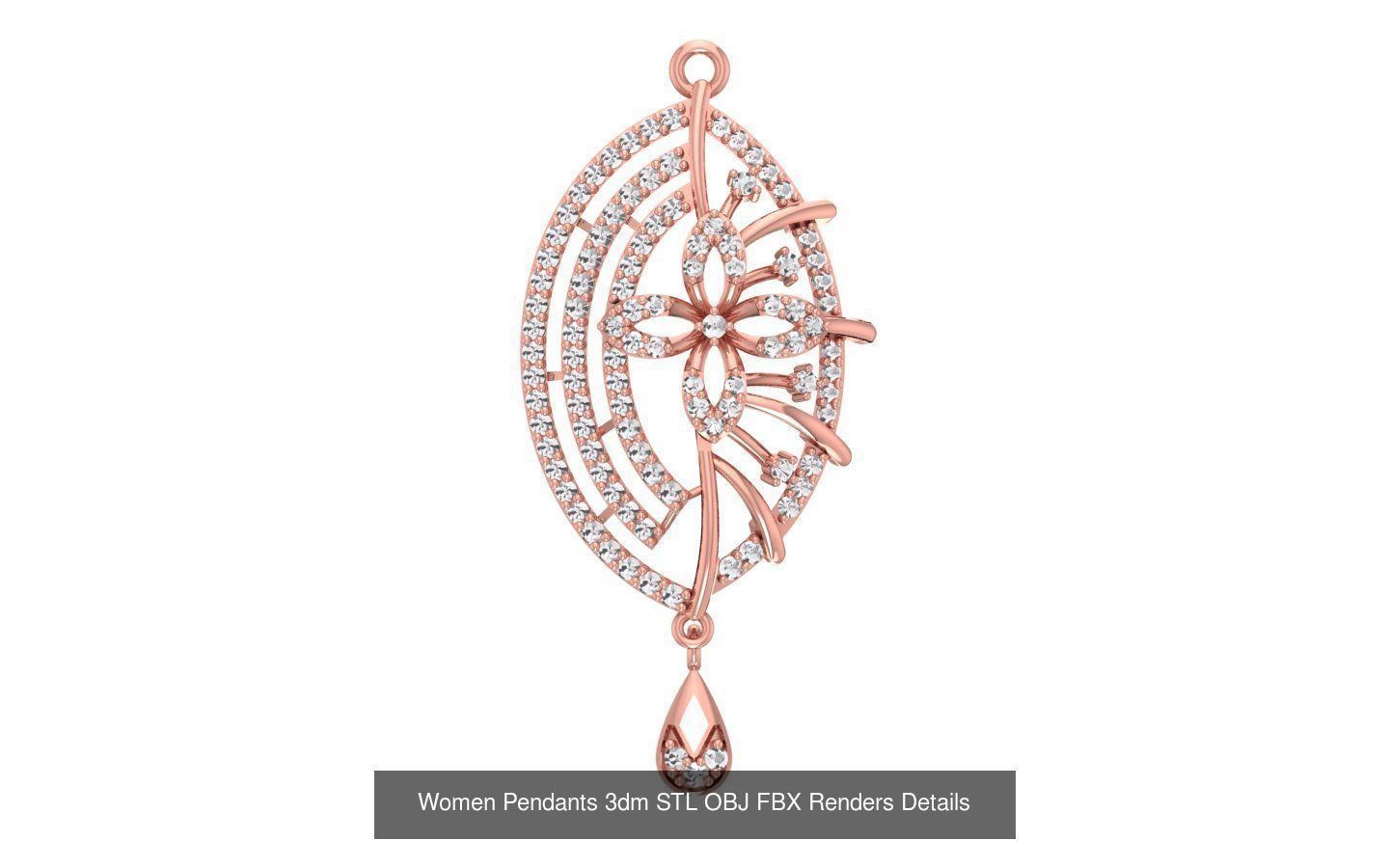 166 Women Pendants 3dm STL OBJ FBX Renders Details Collection _37