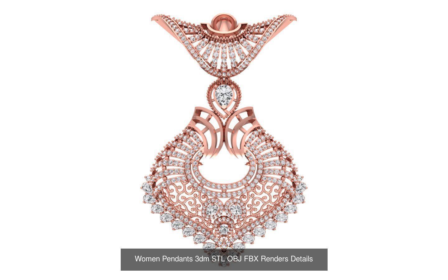 166 Women Pendants 3dm STL OBJ FBX Renders Details Collection _187