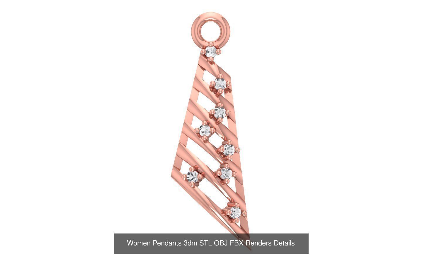 166 Women Pendants 3dm STL OBJ FBX Renders Details Collection _32