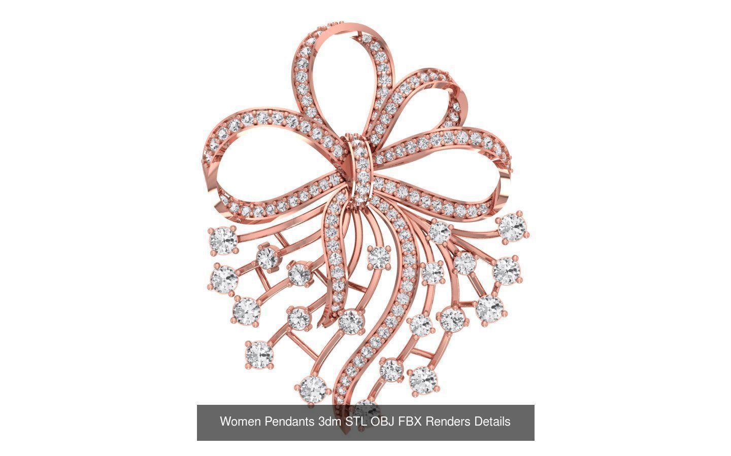 166 Women Pendants 3dm STL OBJ FBX Renders Details Collection _81