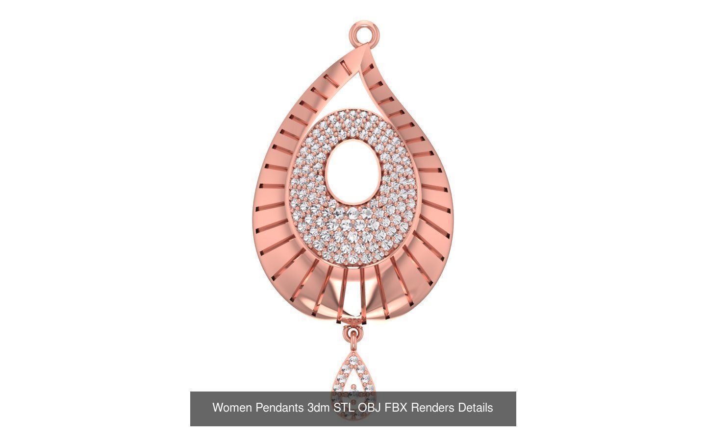 166 Women Pendants 3dm STL OBJ FBX Renders Details Collection _59