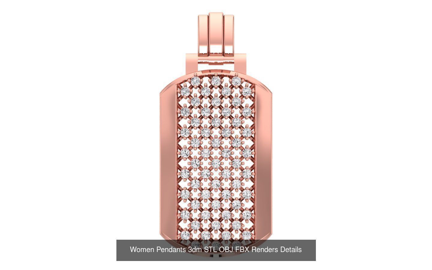 166 Women Pendants 3dm STL OBJ FBX Renders Details Collection _94