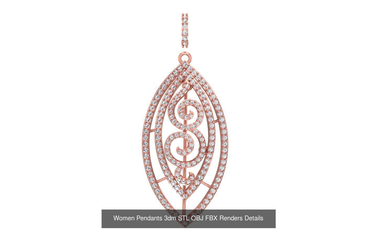 166 Women Pendants 3dm STL OBJ FBX Renders Details Collection _80