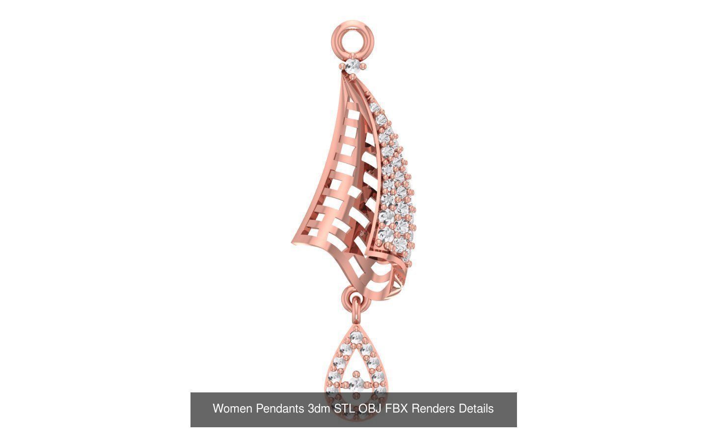 166 Women Pendants 3dm STL OBJ FBX Renders Details Collection _63