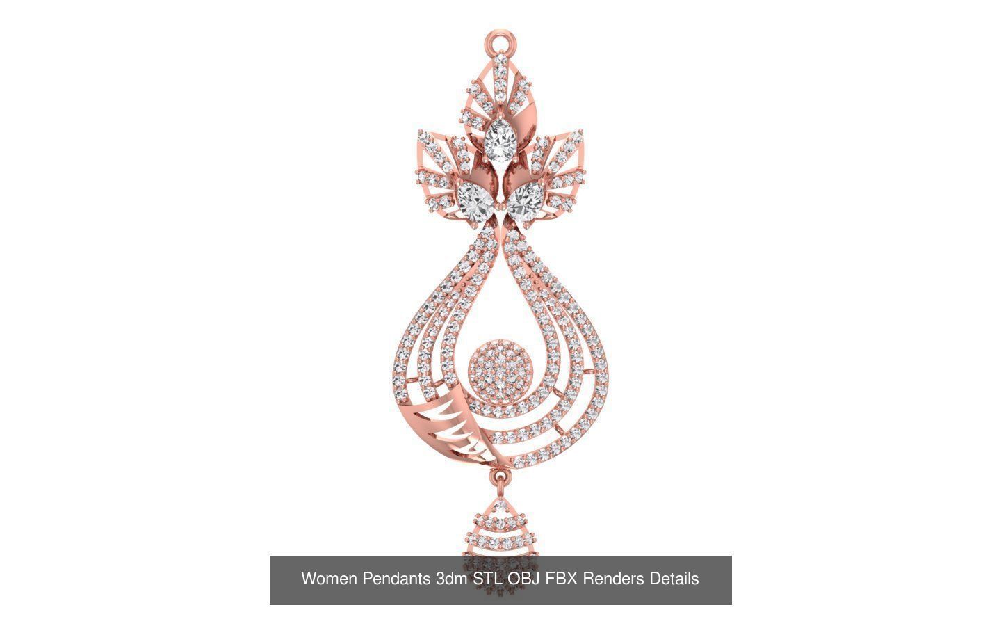 166 Women Pendants 3dm STL OBJ FBX Renders Details Collection _54