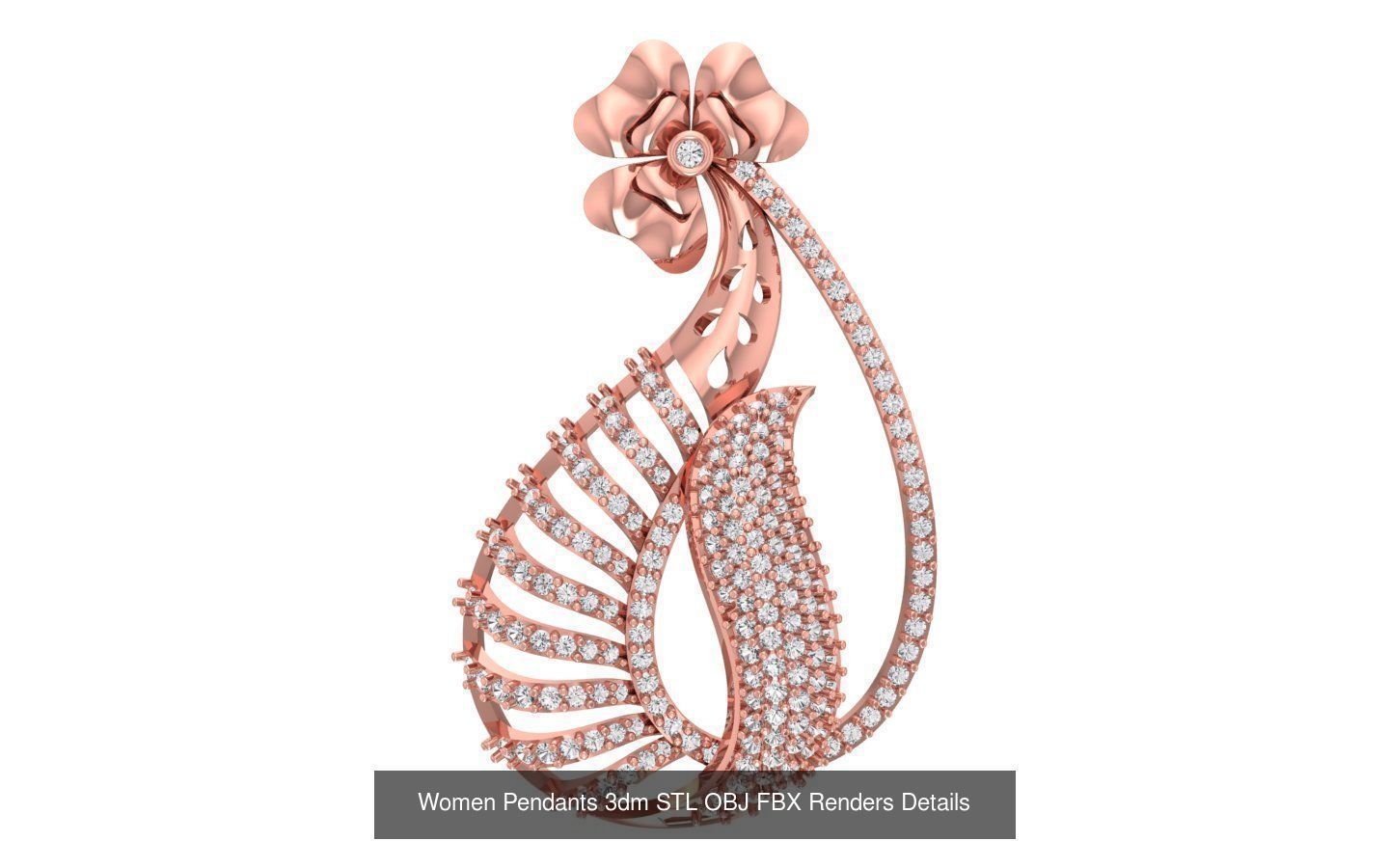166 Women Pendants 3dm STL OBJ FBX Renders Details Collection _111