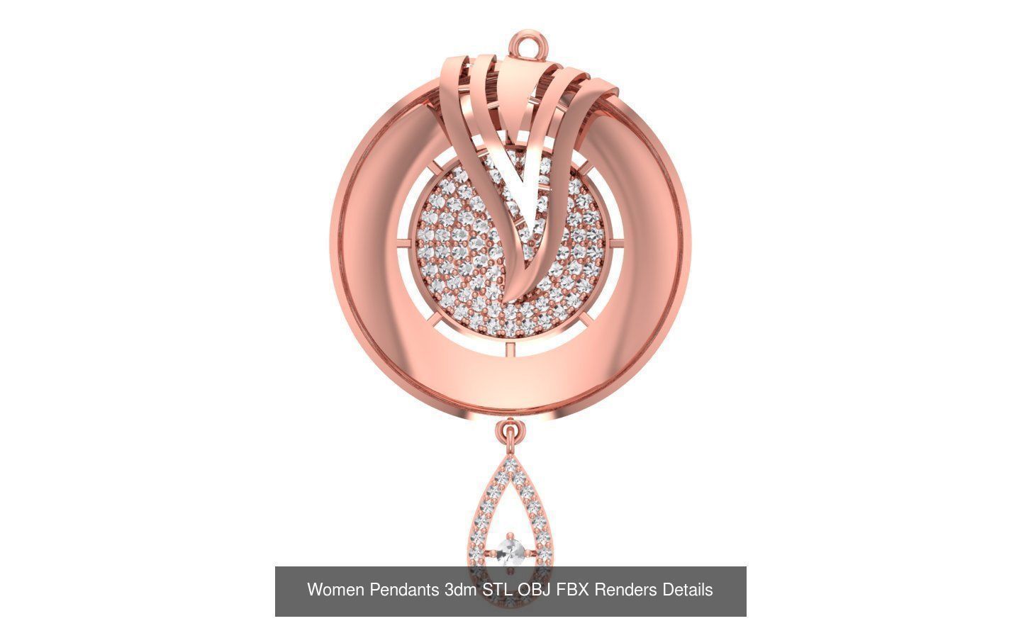 166 Women Pendants 3dm STL OBJ FBX Renders Details Collection _65