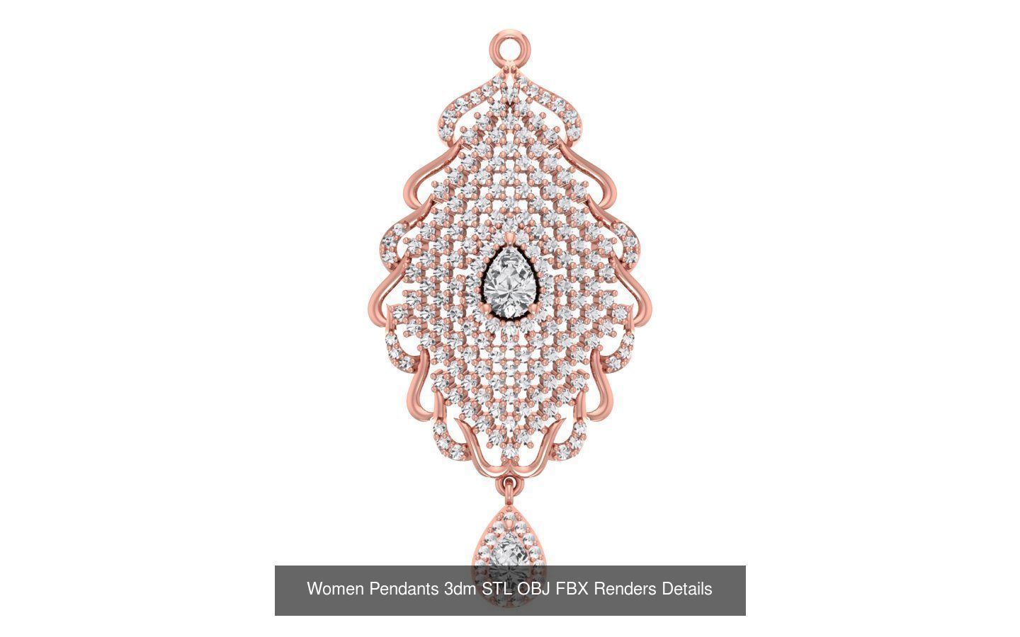 166 Women Pendants 3dm STL OBJ FBX Renders Details Collection _46