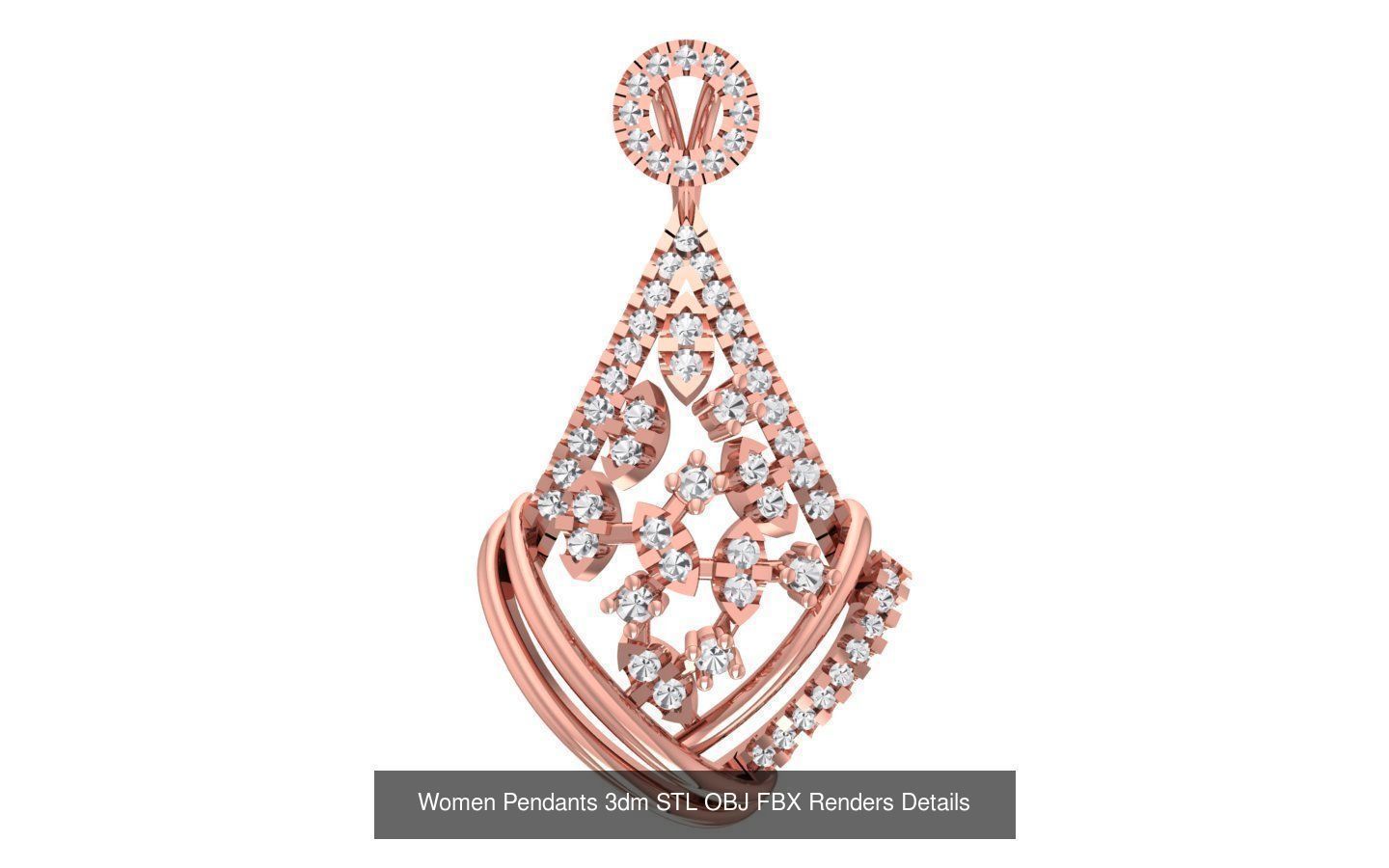 166 Women Pendants 3dm STL OBJ FBX Renders Details Collection _148