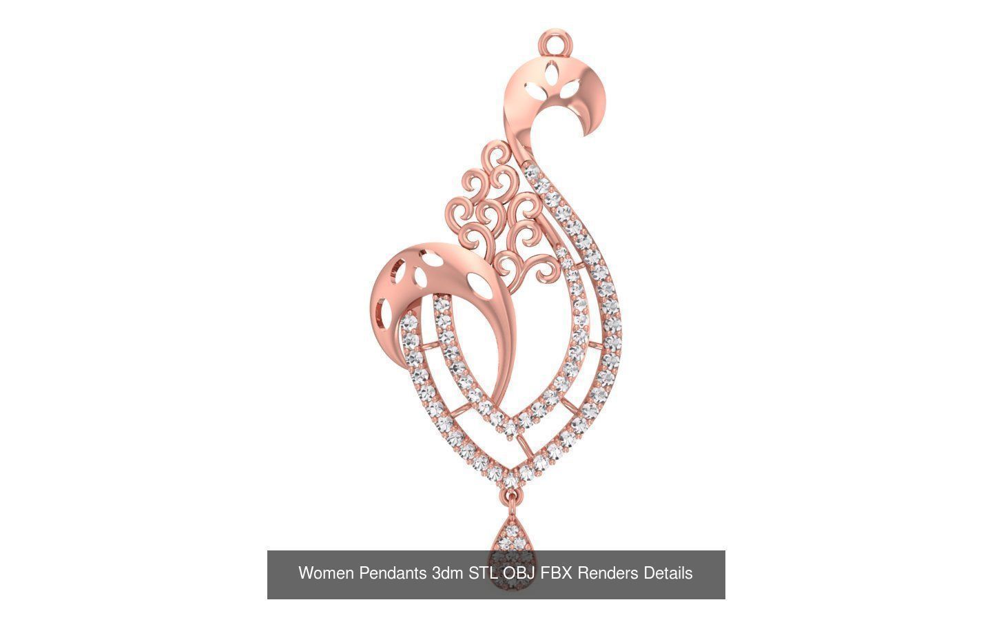 166 Women Pendants 3dm STL OBJ FBX Renders Details Collection _51