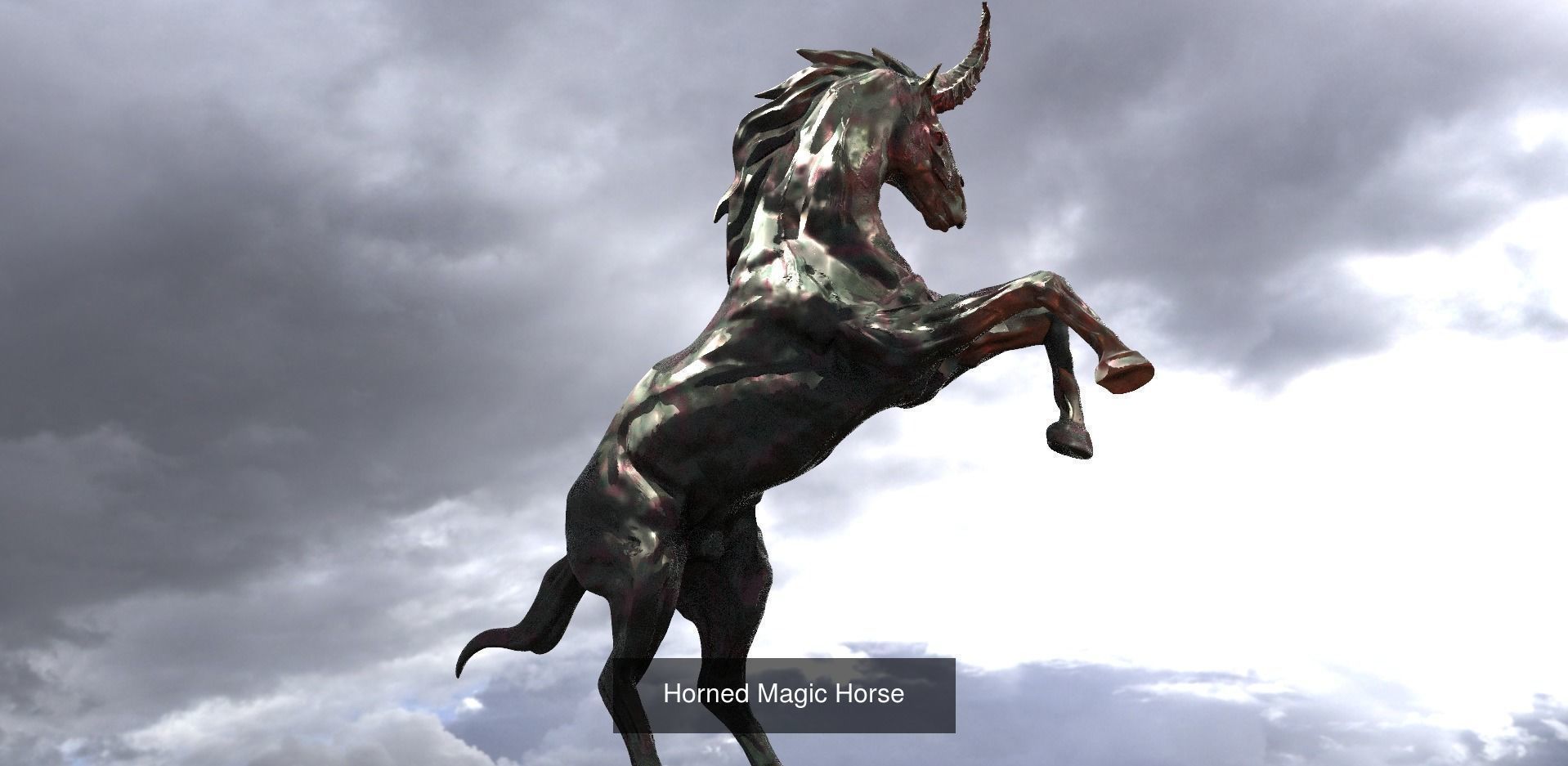 Horse collection 1 bird flying in sky _25