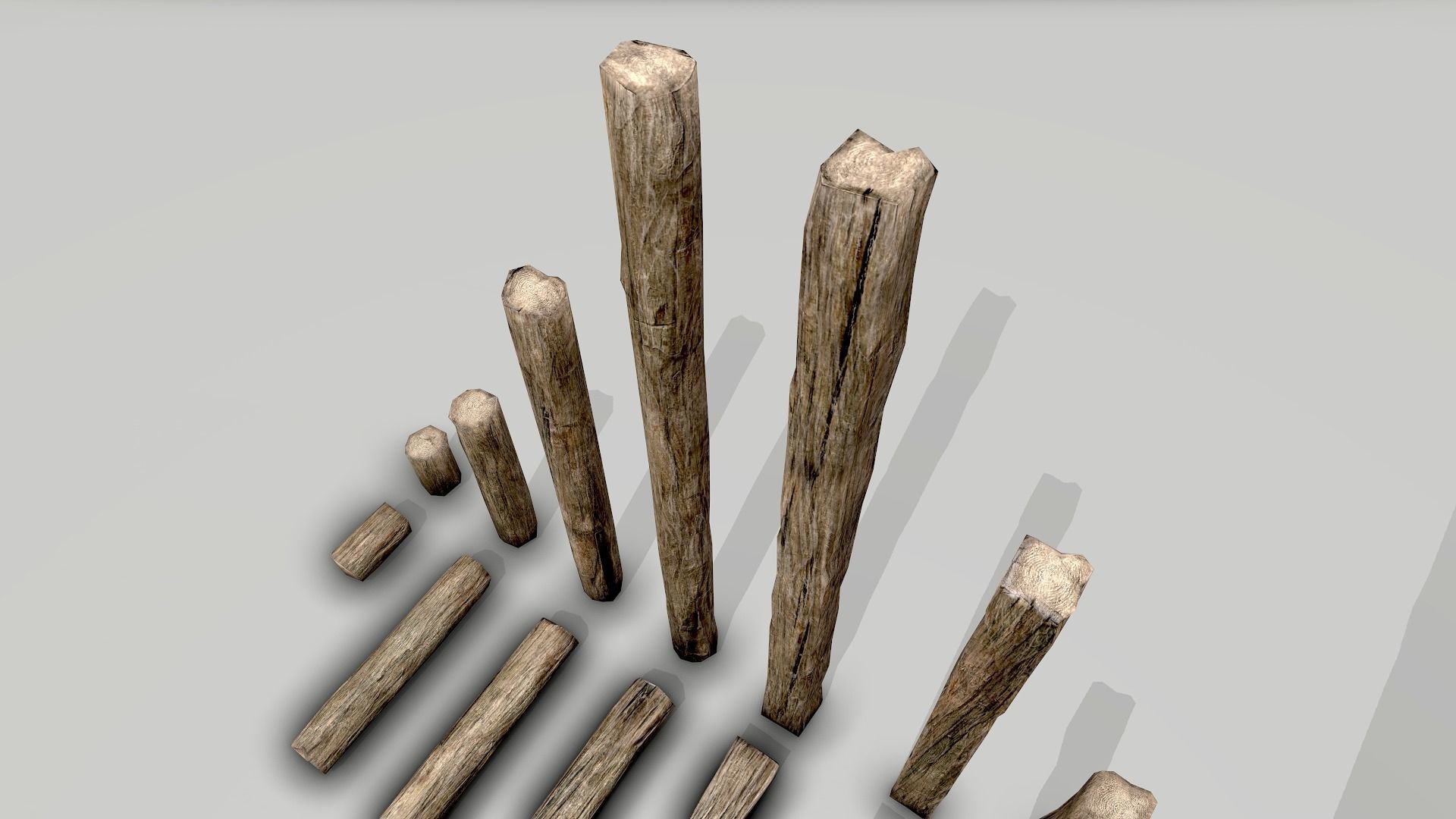 Wood Planks Low-poly 3D model_3