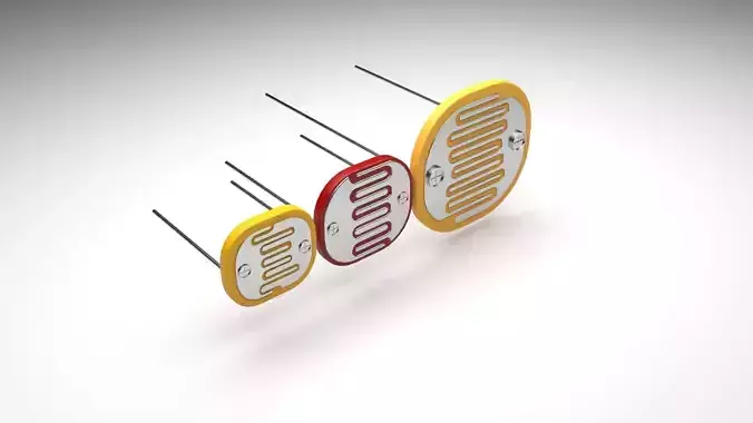 Photoresistors 3D model