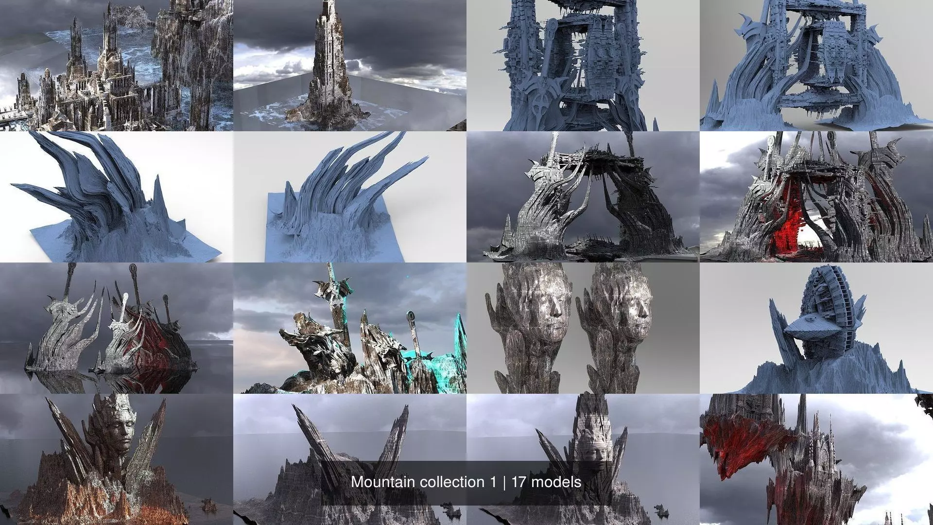 Mountain collection 1 series of showing castle _0