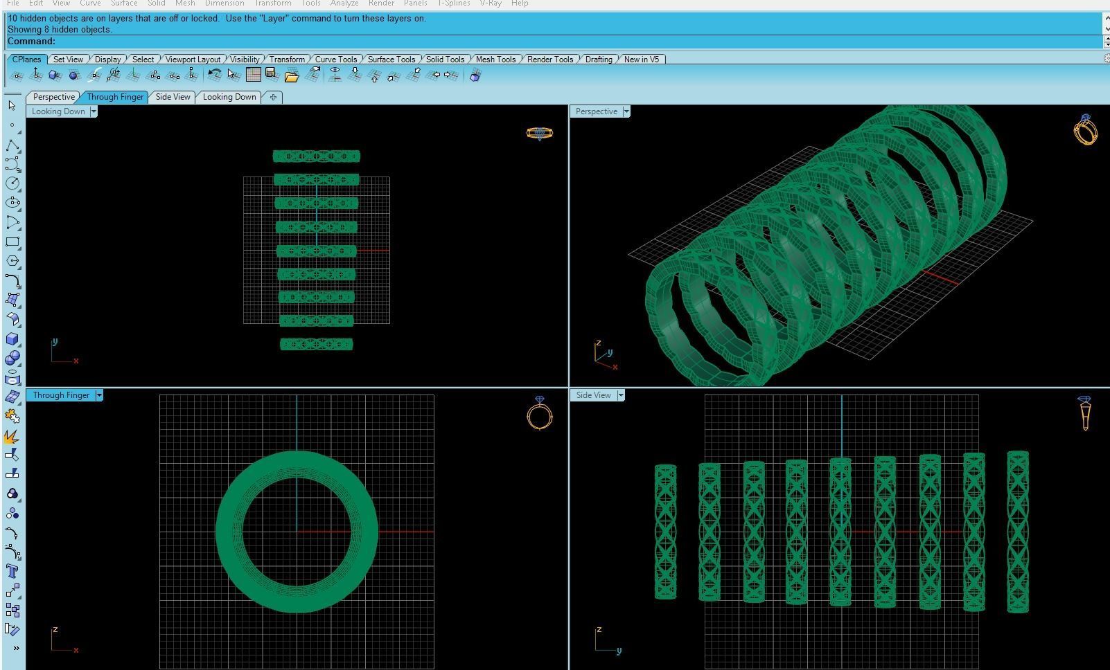 Coco Crush Style Rings Collection All Sizes 3mm 3D print model_11