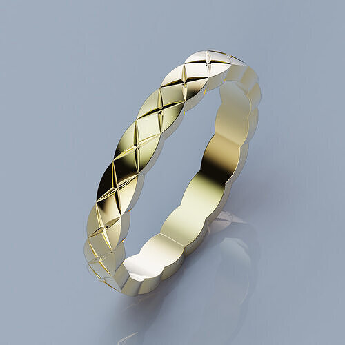 Coco Crush Style Rings Collection All Sizes 3mm 3D print model