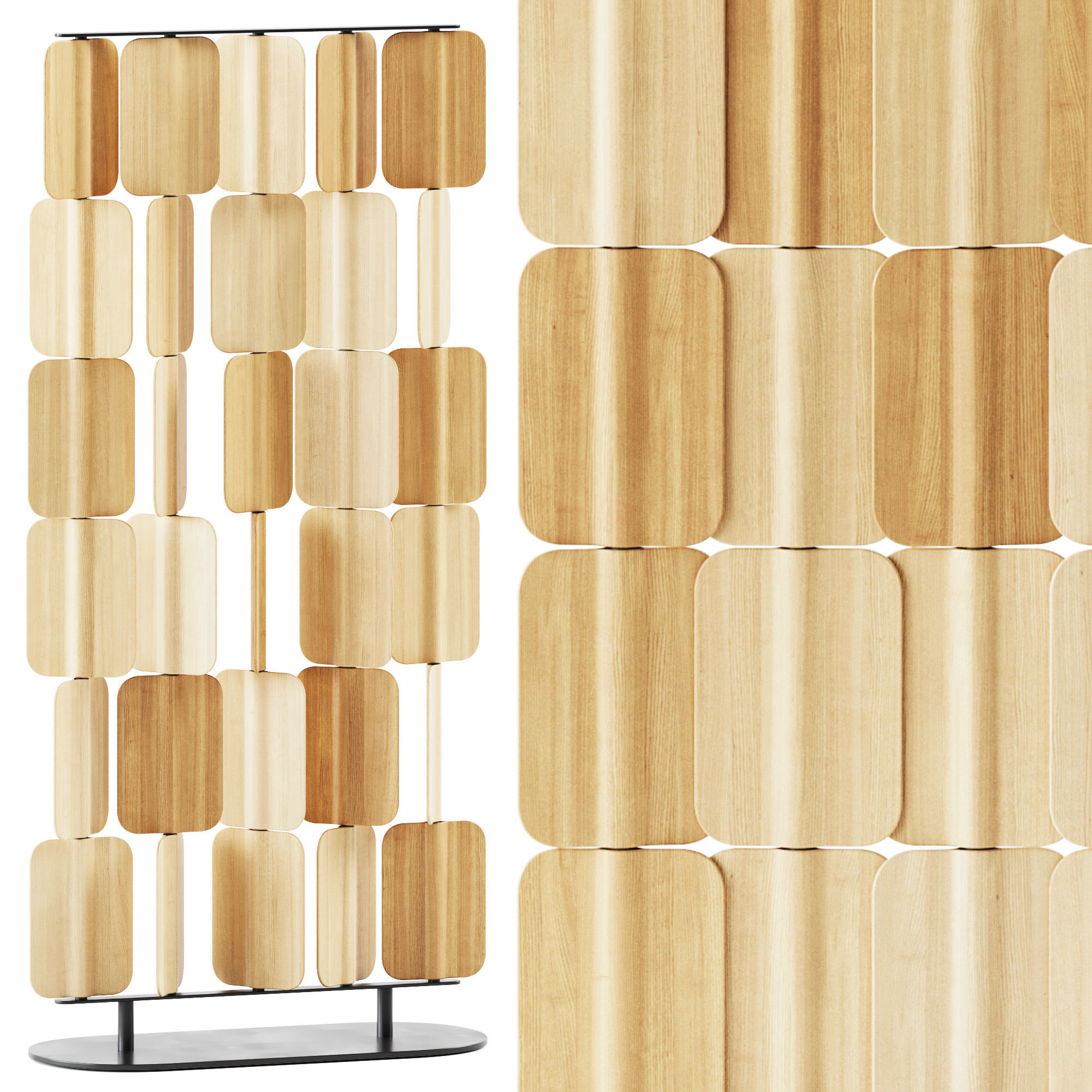 Patch PA 0118 Self Standing Acoustic Divider by True Design 3D model_1