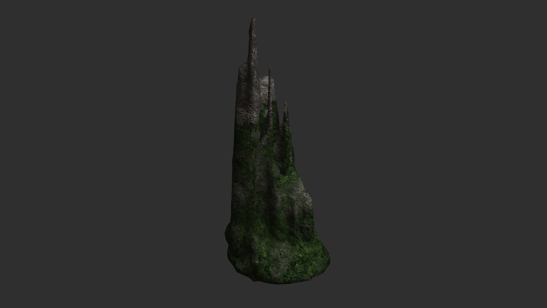 Cave Rock Pack 1 - Moss 2 Low-poly 3D model_15