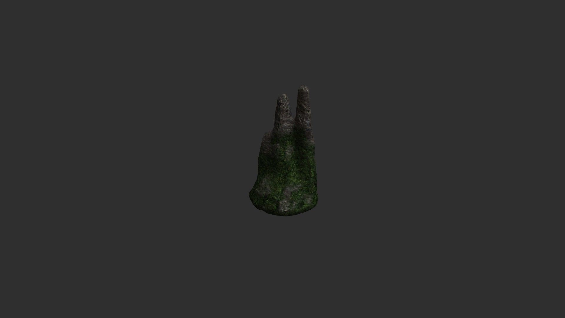 Cave Rock Pack 1 - Moss 2 Low-poly 3D model_16