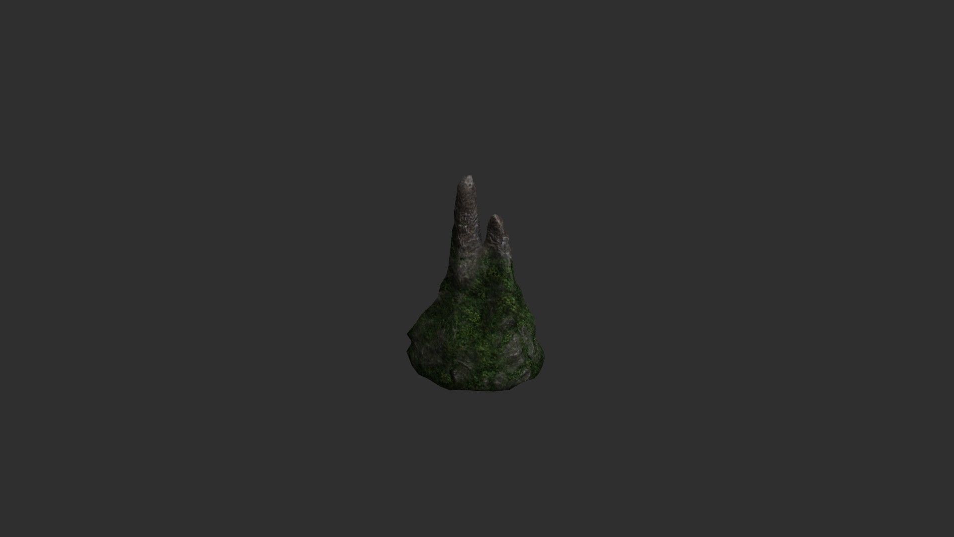 Cave Rock Pack 1 - Moss 2 Low-poly 3D model_14