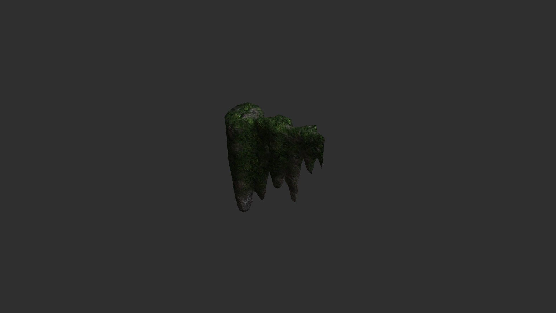 Cave Rock Pack 1 - Moss 2 Low-poly 3D model_12