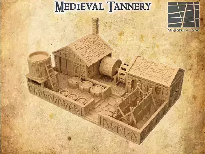 Medieval Tannery Tabletop Terrain 28 mm