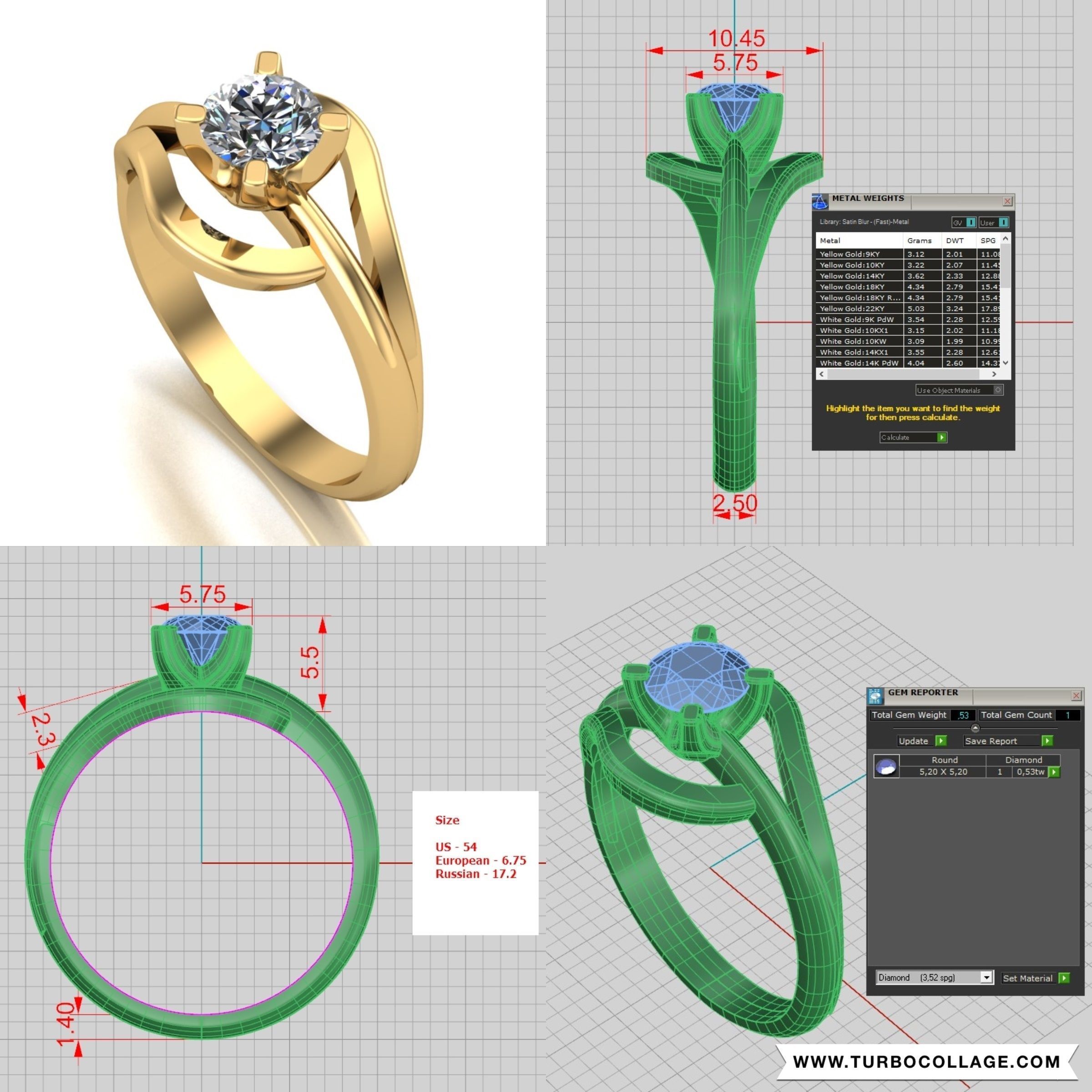 Big collection of designed rings for manufacturing 3D print model_28