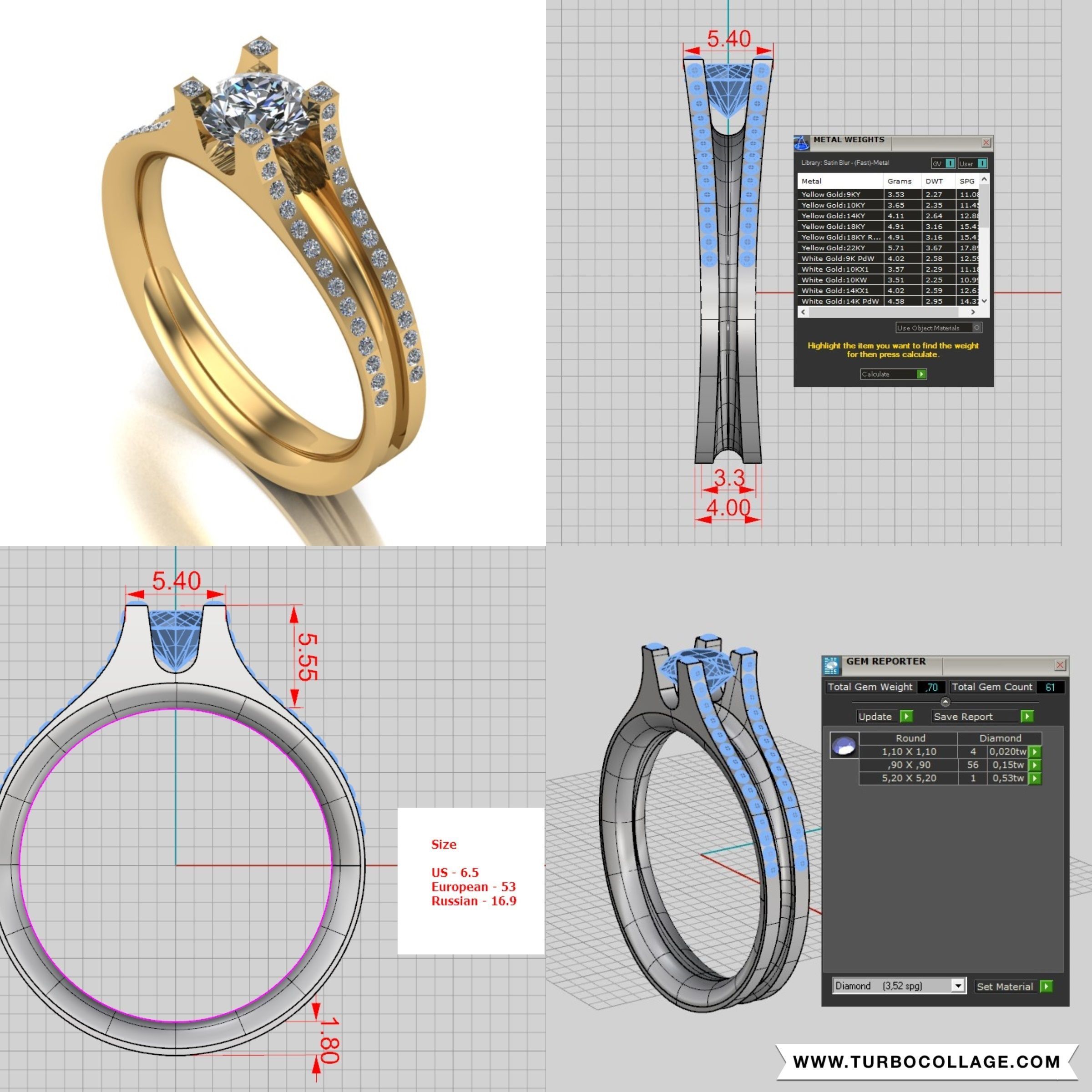 Big collection of designed rings for manufacturing 3D print model_15