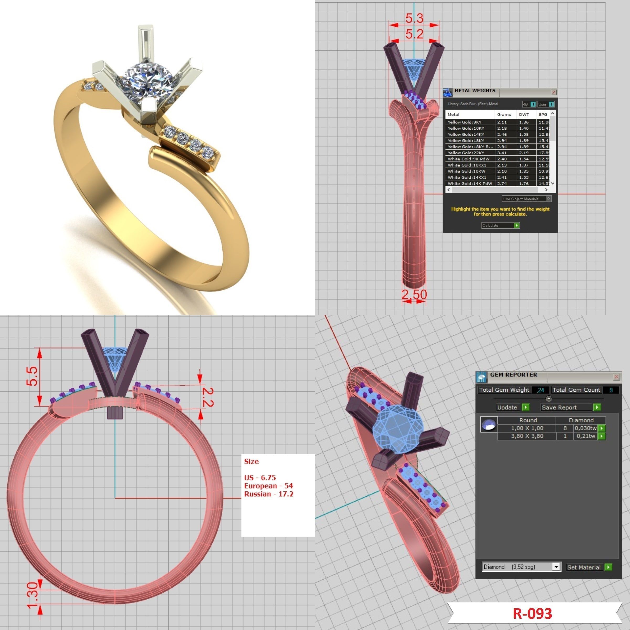 Big collection of designed rings for manufacturing 3D print model_29