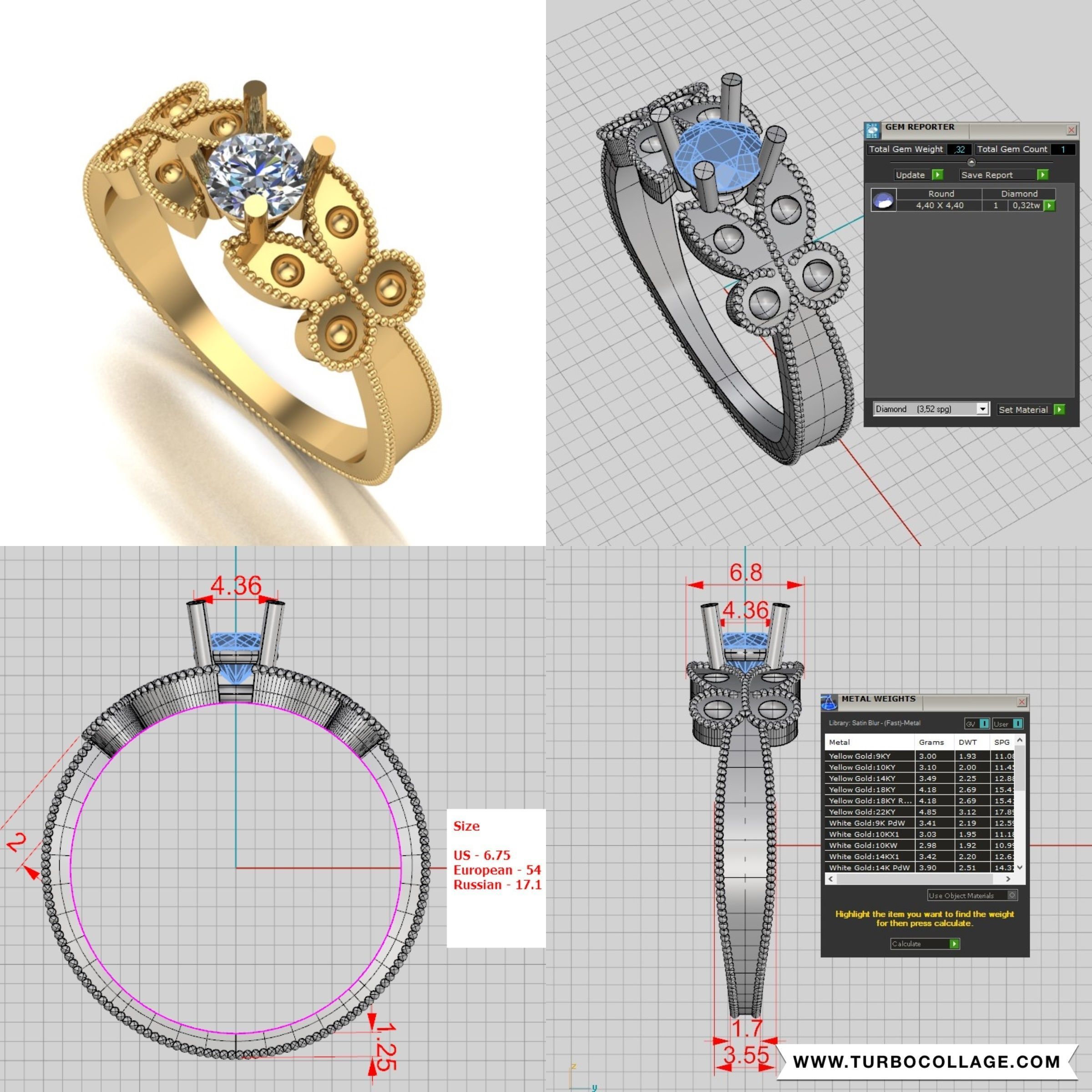 Big collection of designed rings for manufacturing 3D print model_17