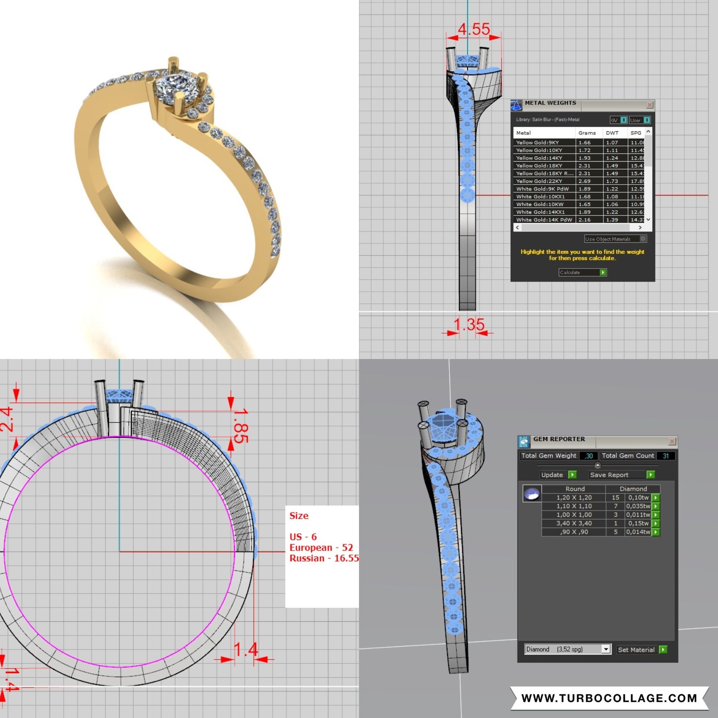 Big collection of designed rings for manufacturing 3D print model_10