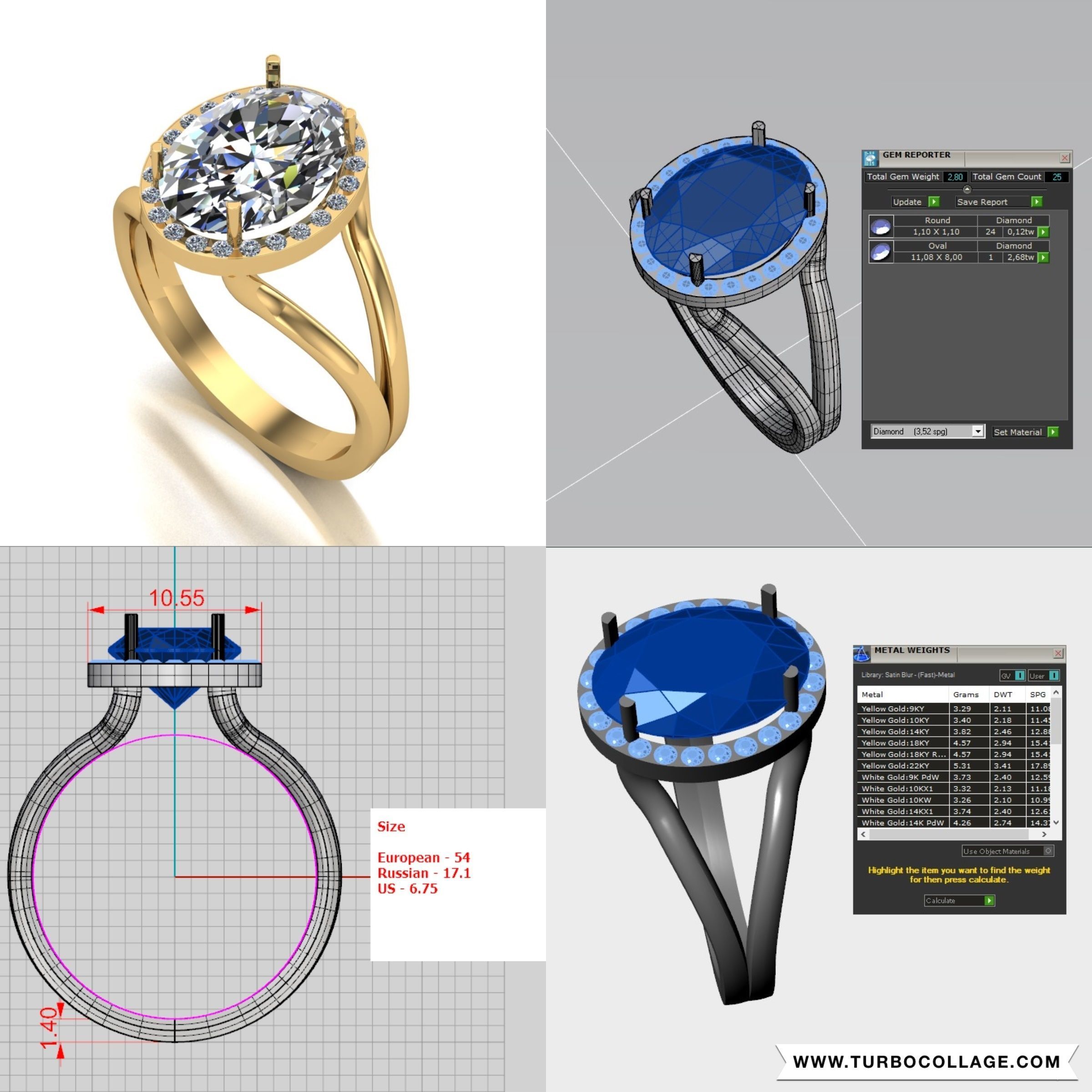 Big collection of designed rings for manufacturing 3D print model_2