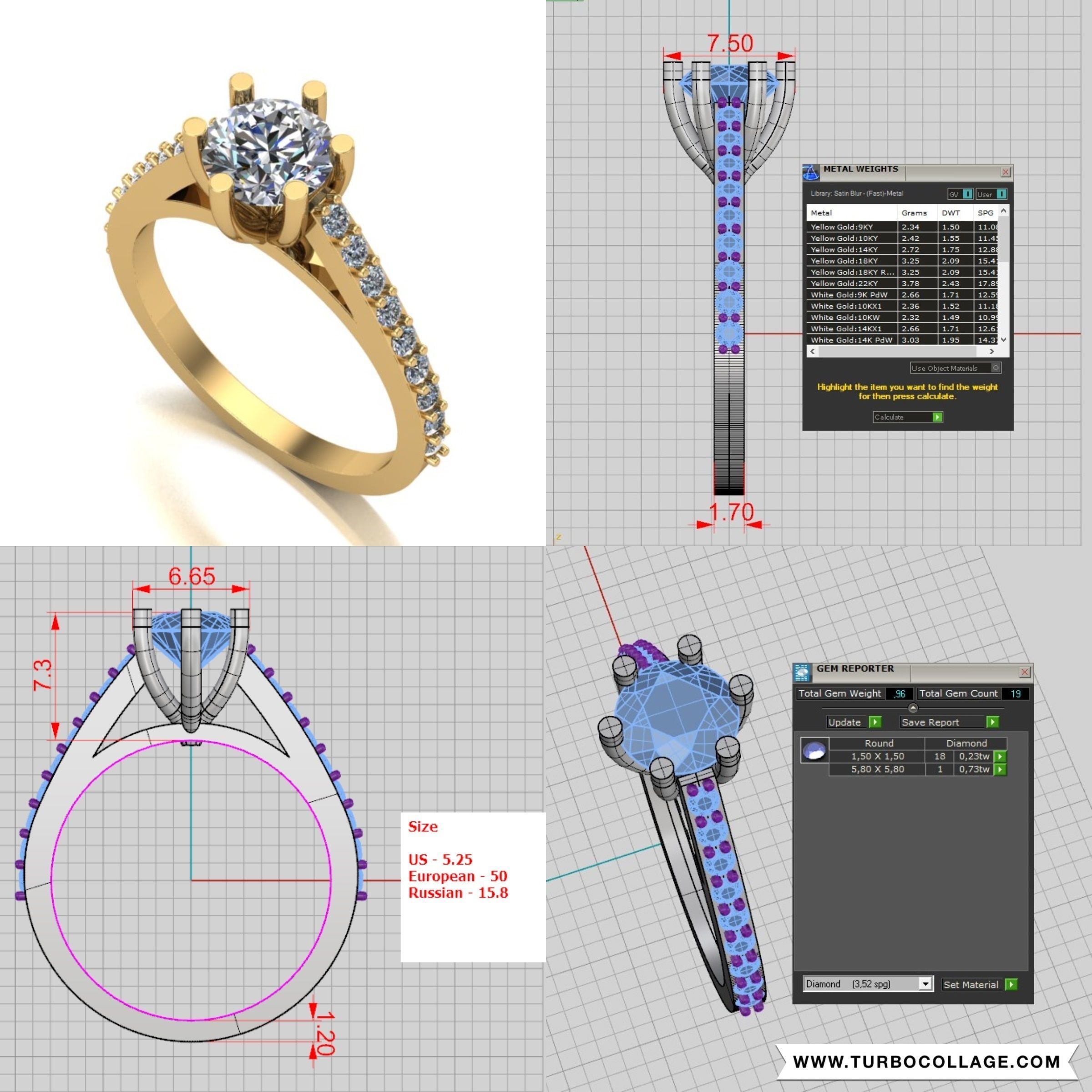 Big collection of designed rings for manufacturing 3D print model_13