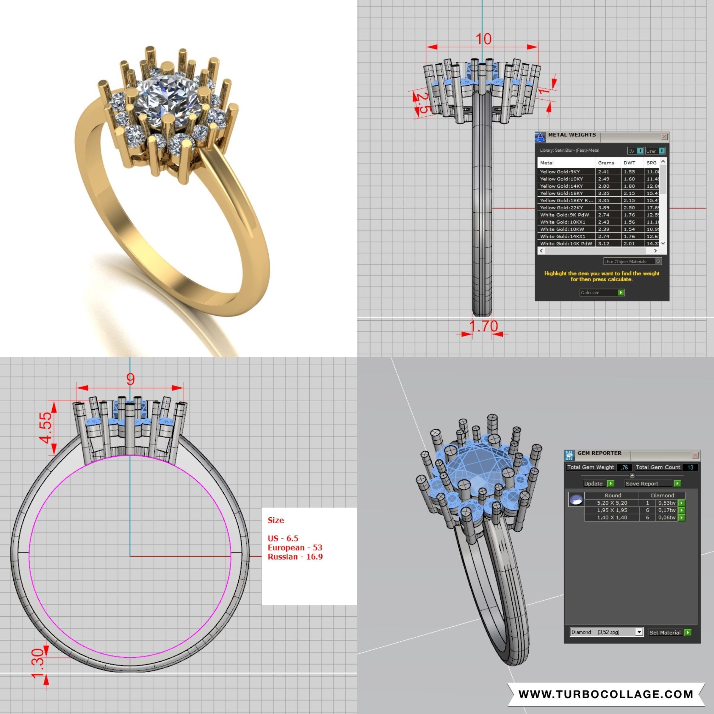 Big collection of designed rings for manufacturing 3D print model_9