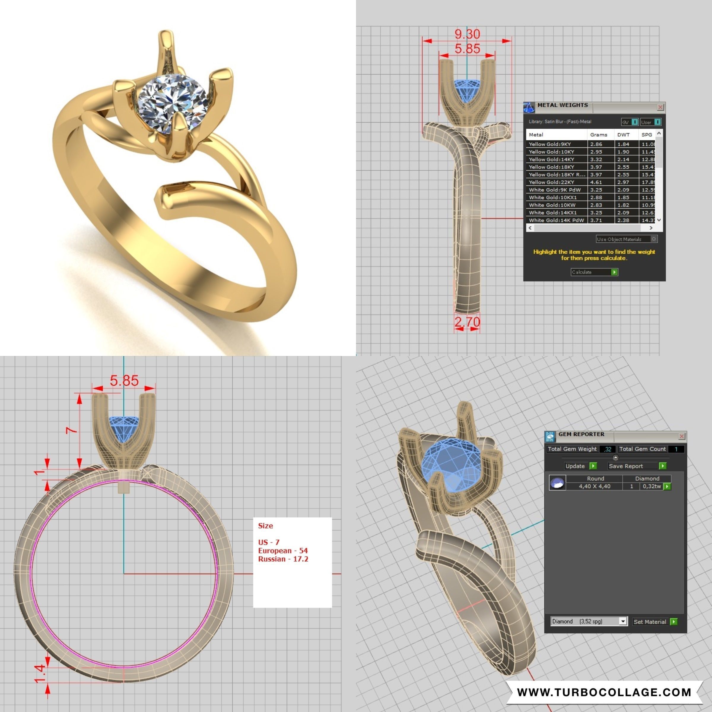Big collection of designed rings for manufacturing 3D print model_26