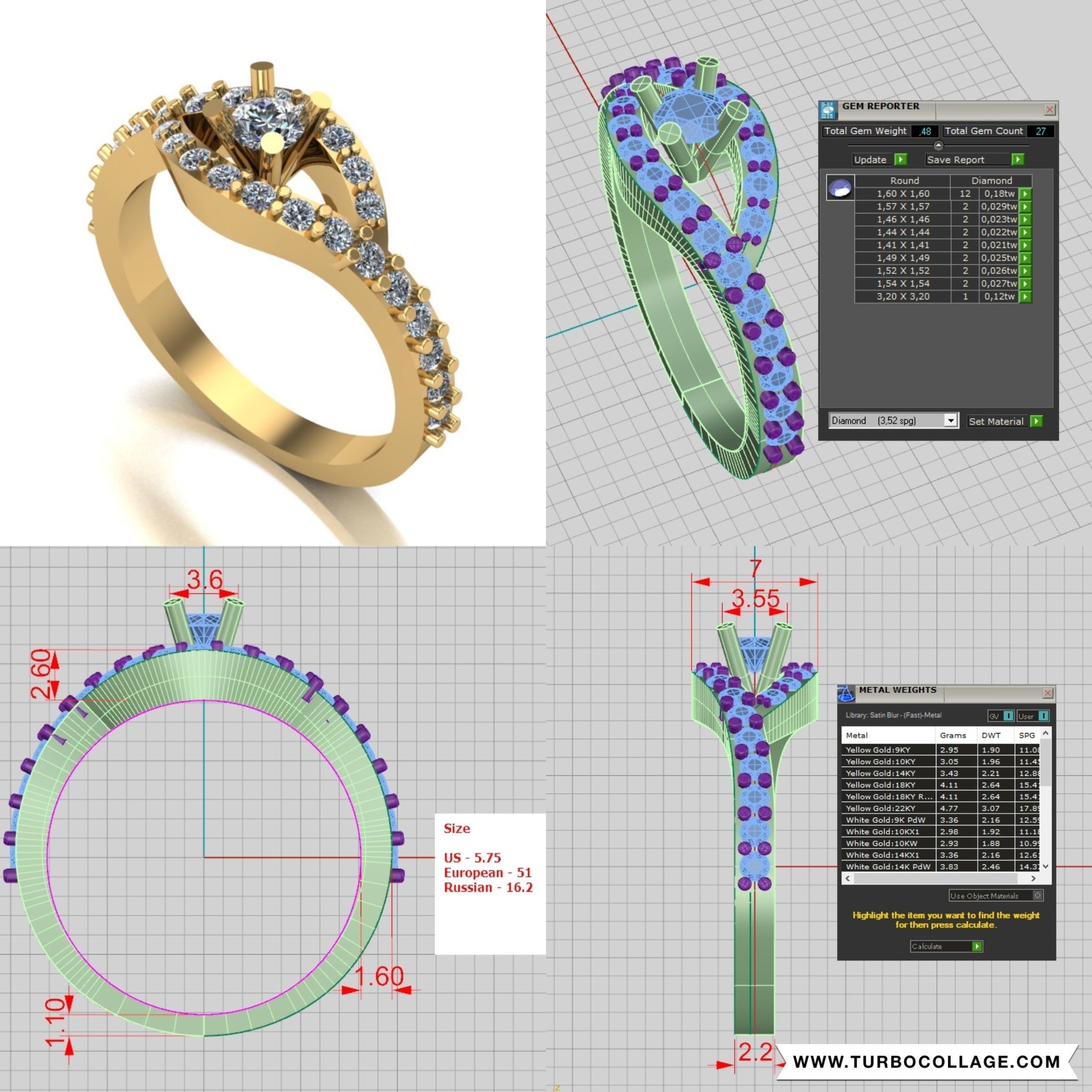 Big collection of designed rings for manufacturing 3D print model_23