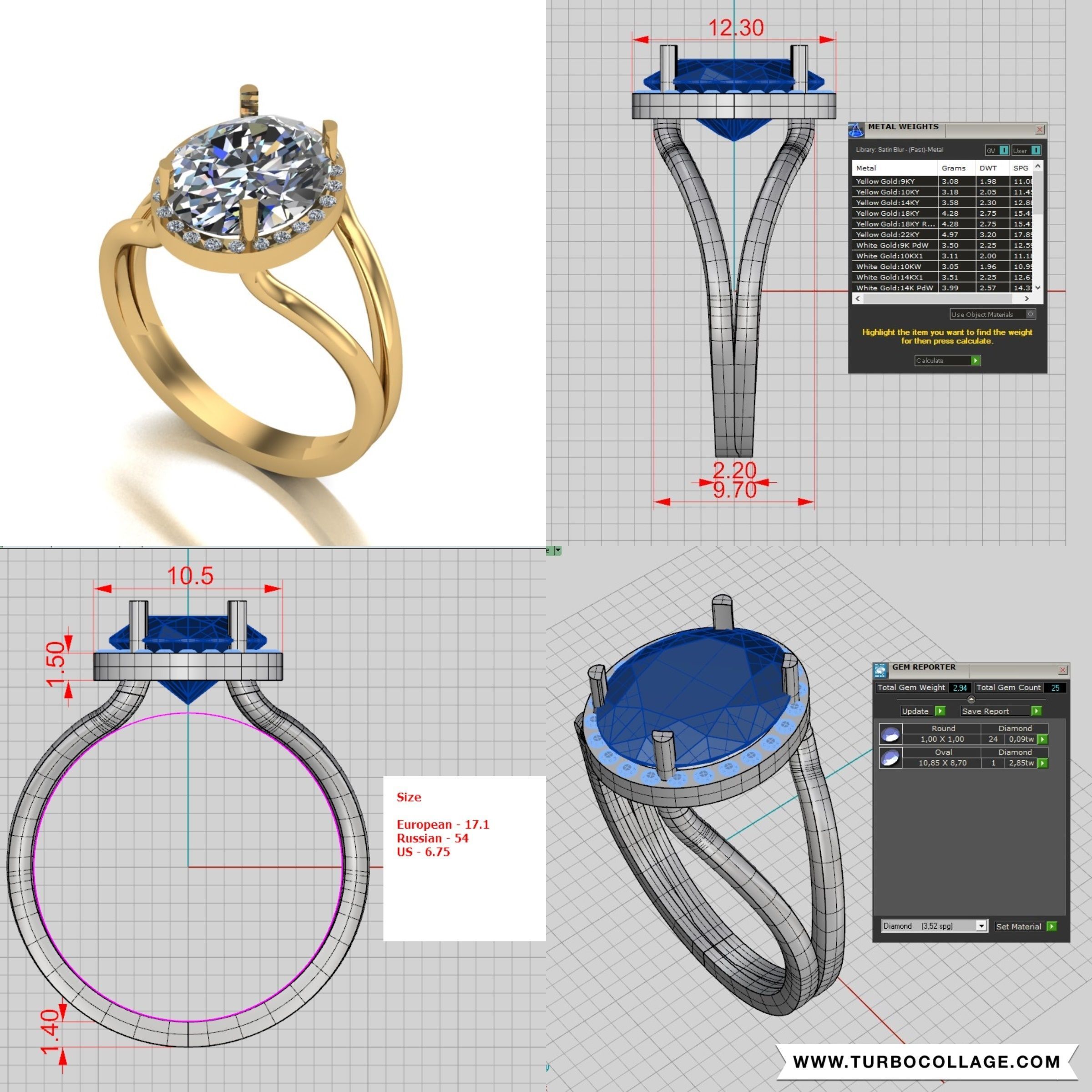Big collection of designed rings for manufacturing 3D print model_4