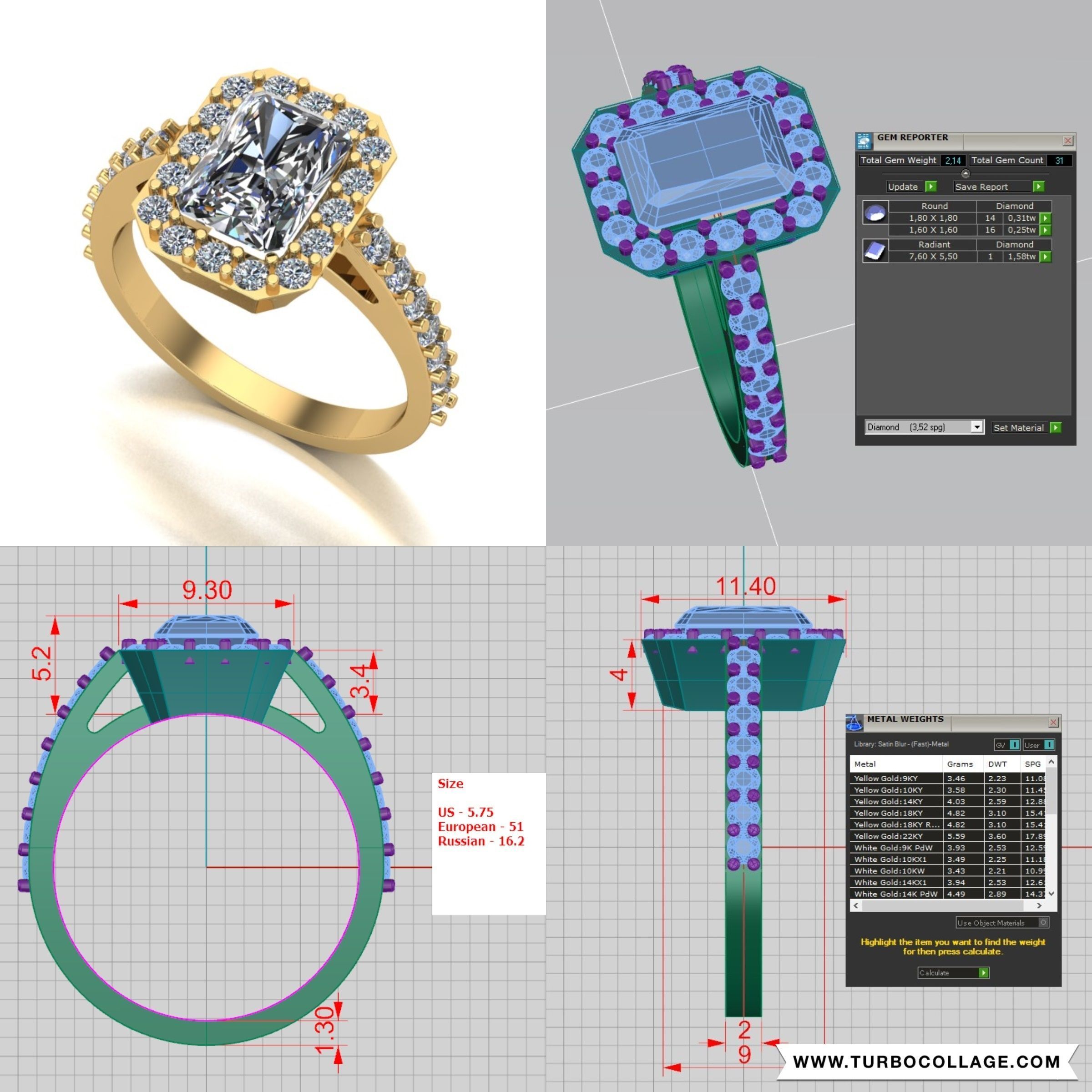 Big collection of designed rings for manufacturing 3D print model_21