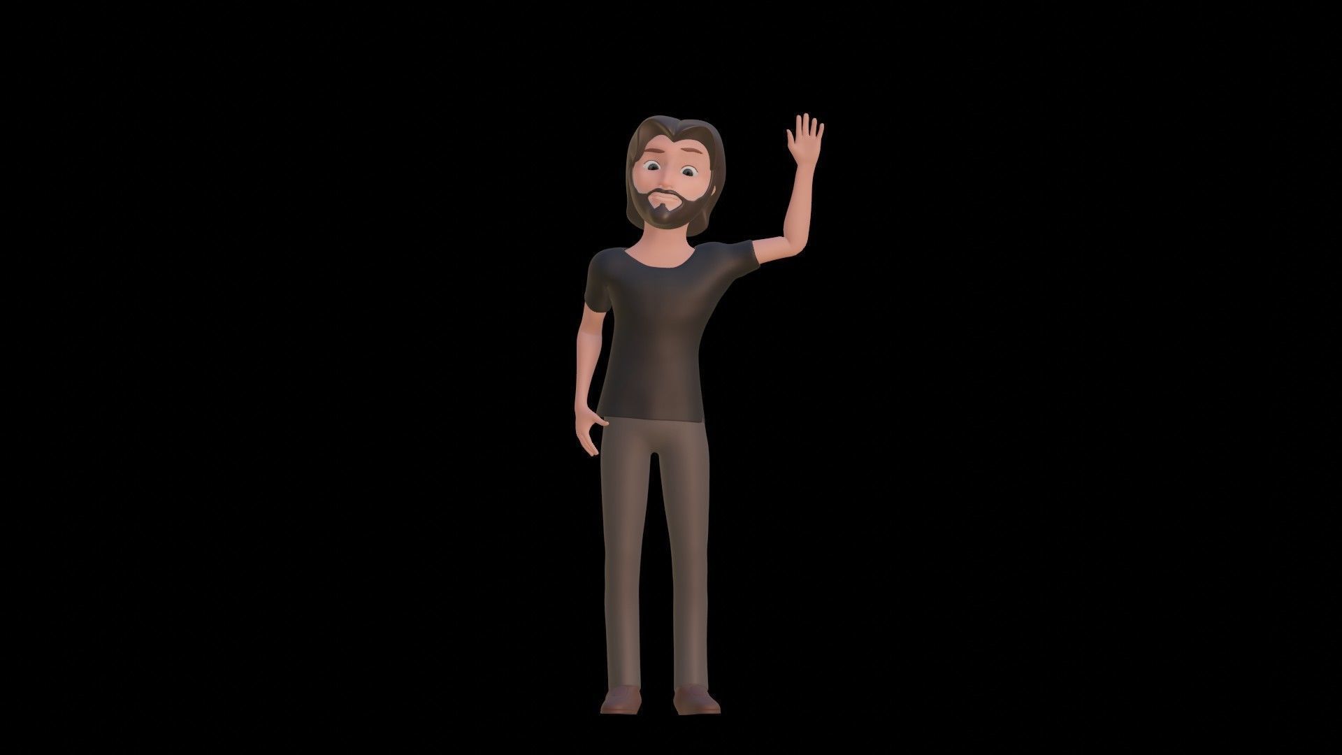 Boy Character Rigged Cartoon Blender - Man Low-poly 3D model_8