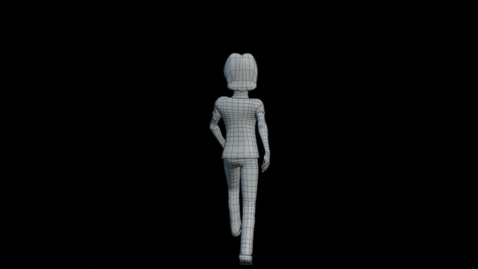 Boy Character Rigged Cartoon Blender - Man Low-poly 3D model_16