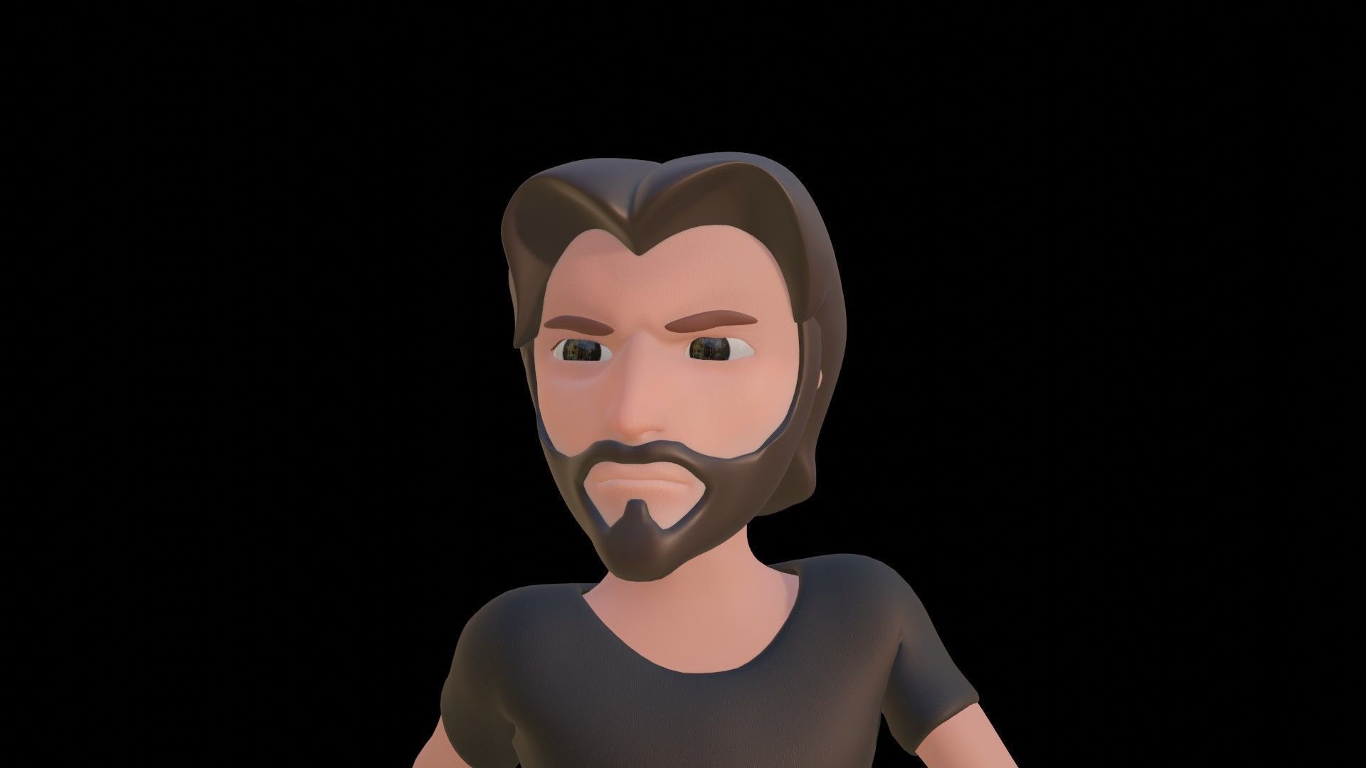 Boy Character Rigged Cartoon Blender - Man Low-poly 3D model_7