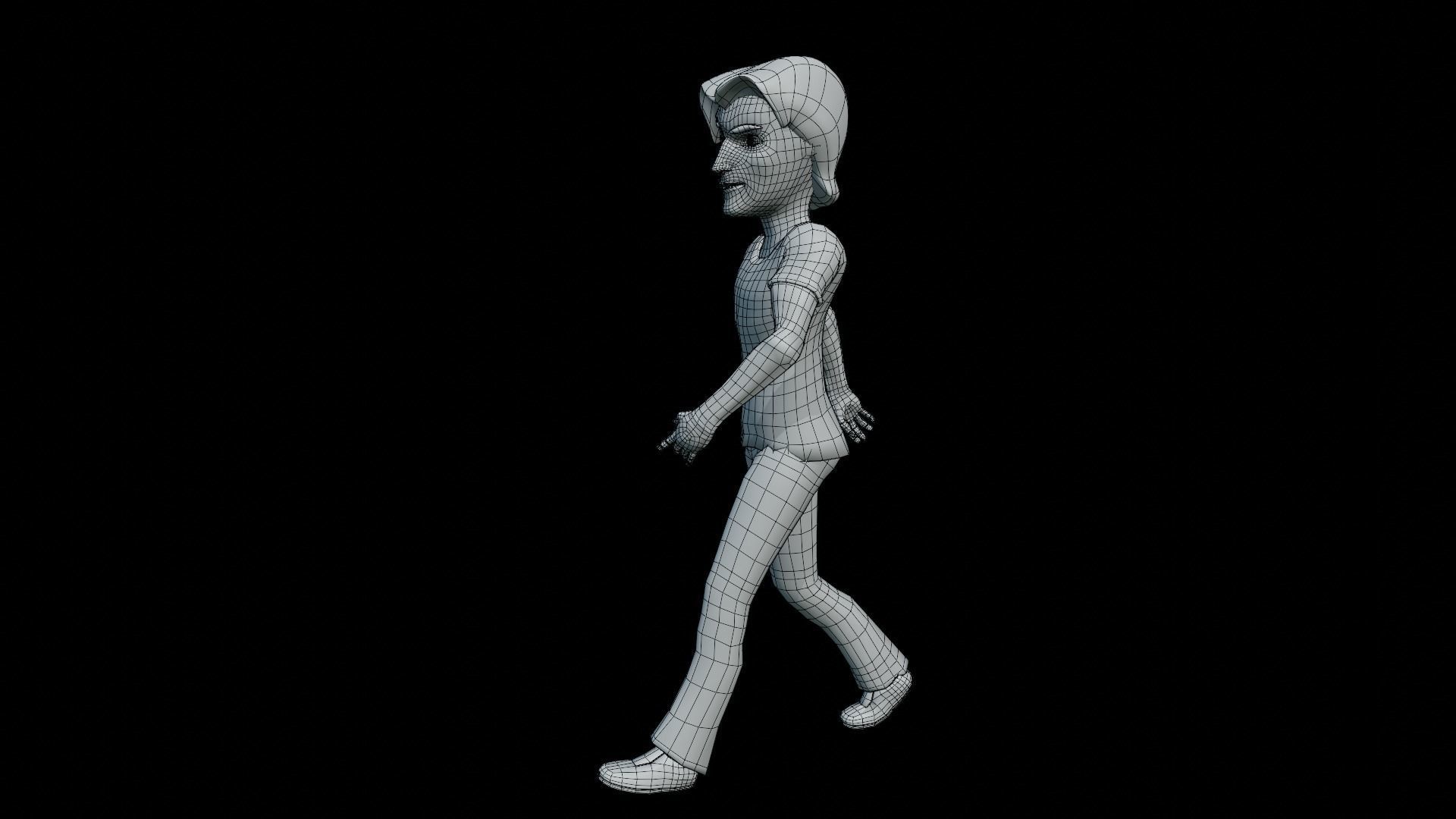 Boy Character Rigged Cartoon Blender - Man Low-poly 3D model_15
