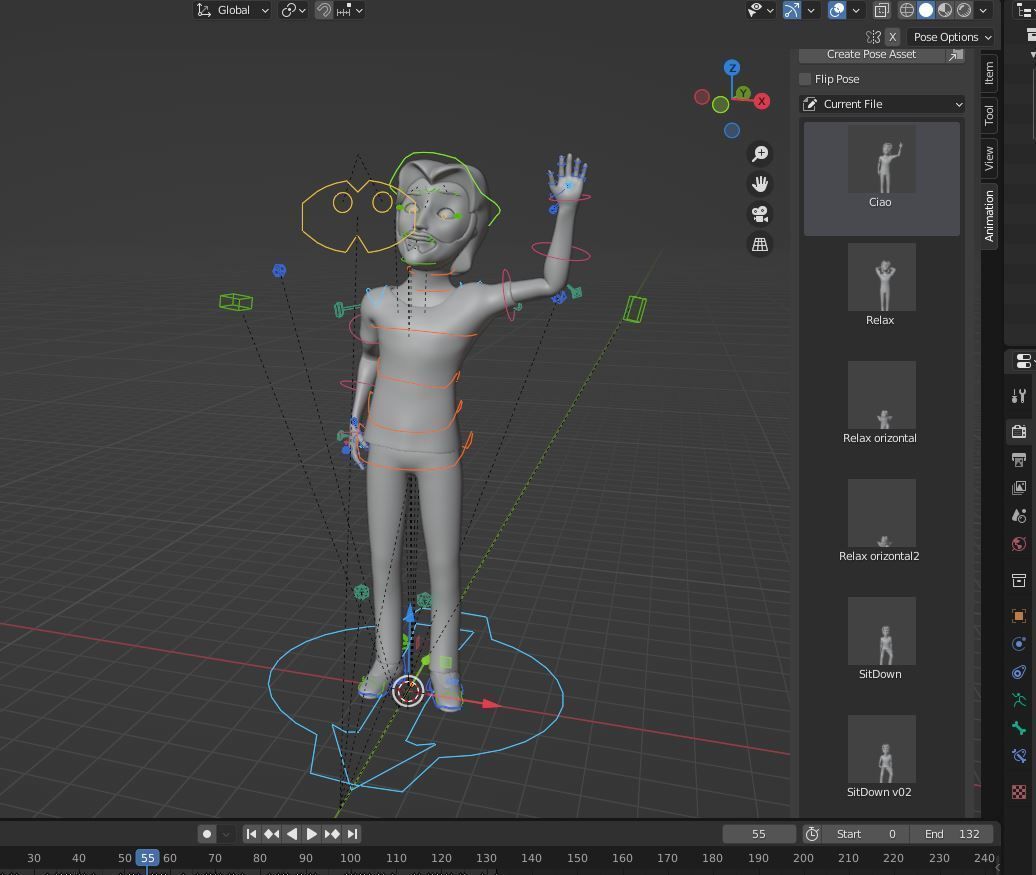 Boy Character Rigged Cartoon Blender - Man Low-poly 3D model_28