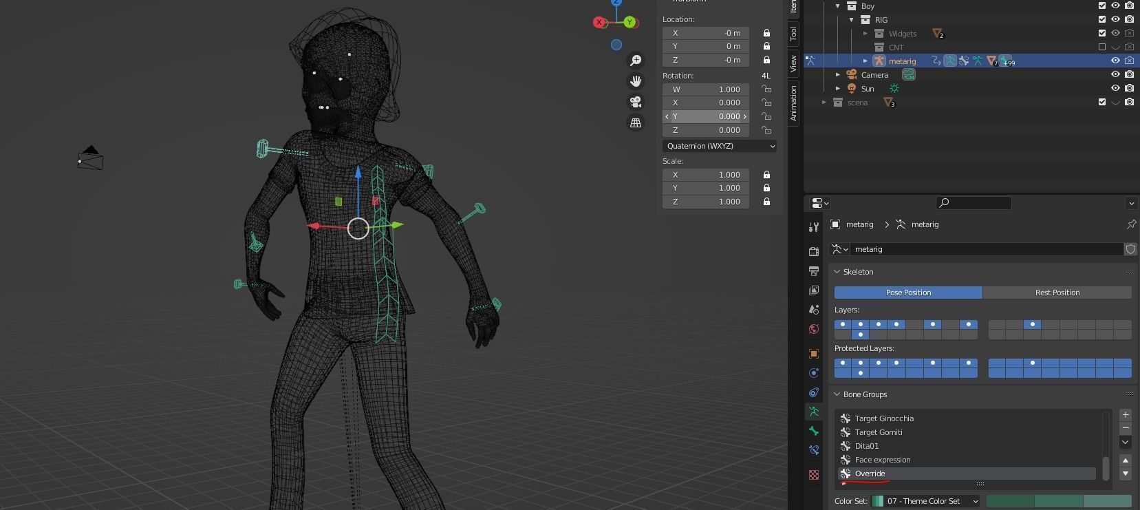 Boy Character Rigged Cartoon Blender - Man Low-poly 3D model_24
