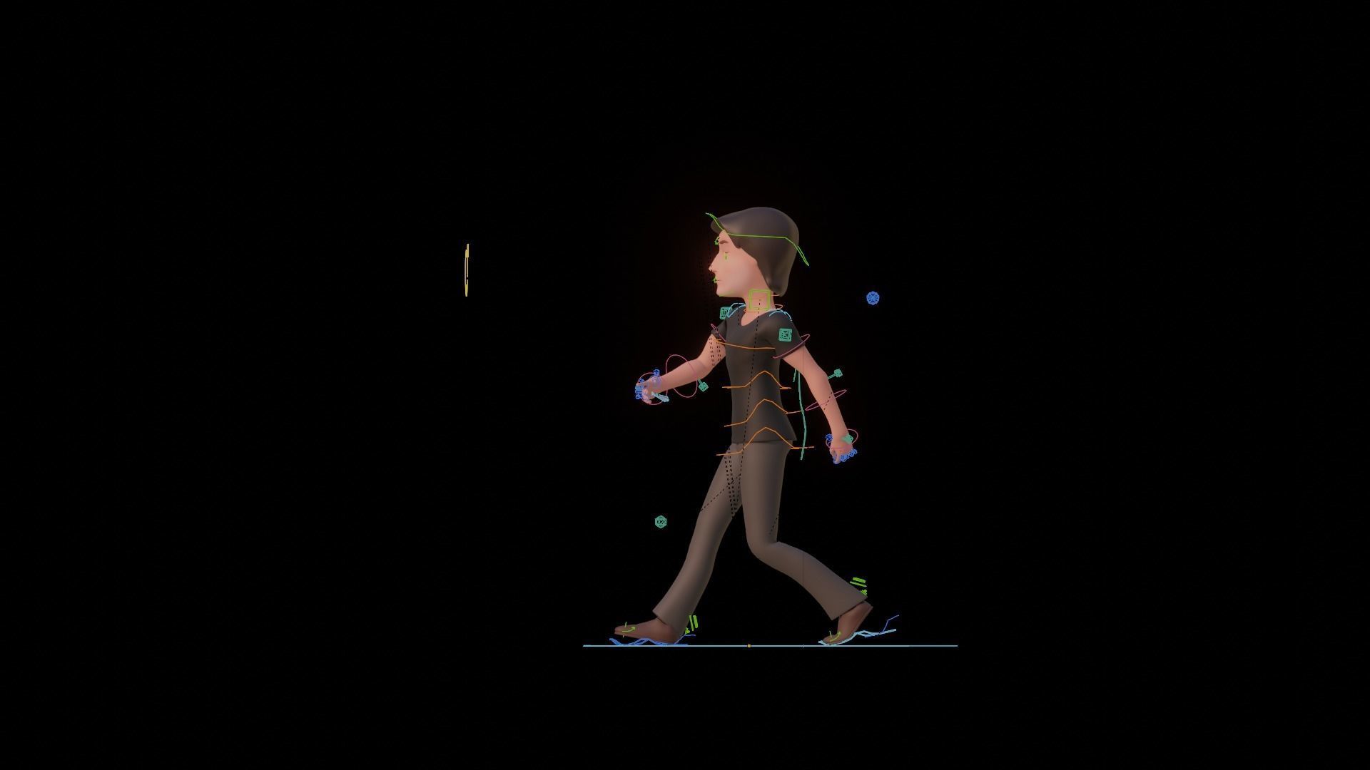 Boy Character Rigged Cartoon Blender - Man Low-poly 3D model_14