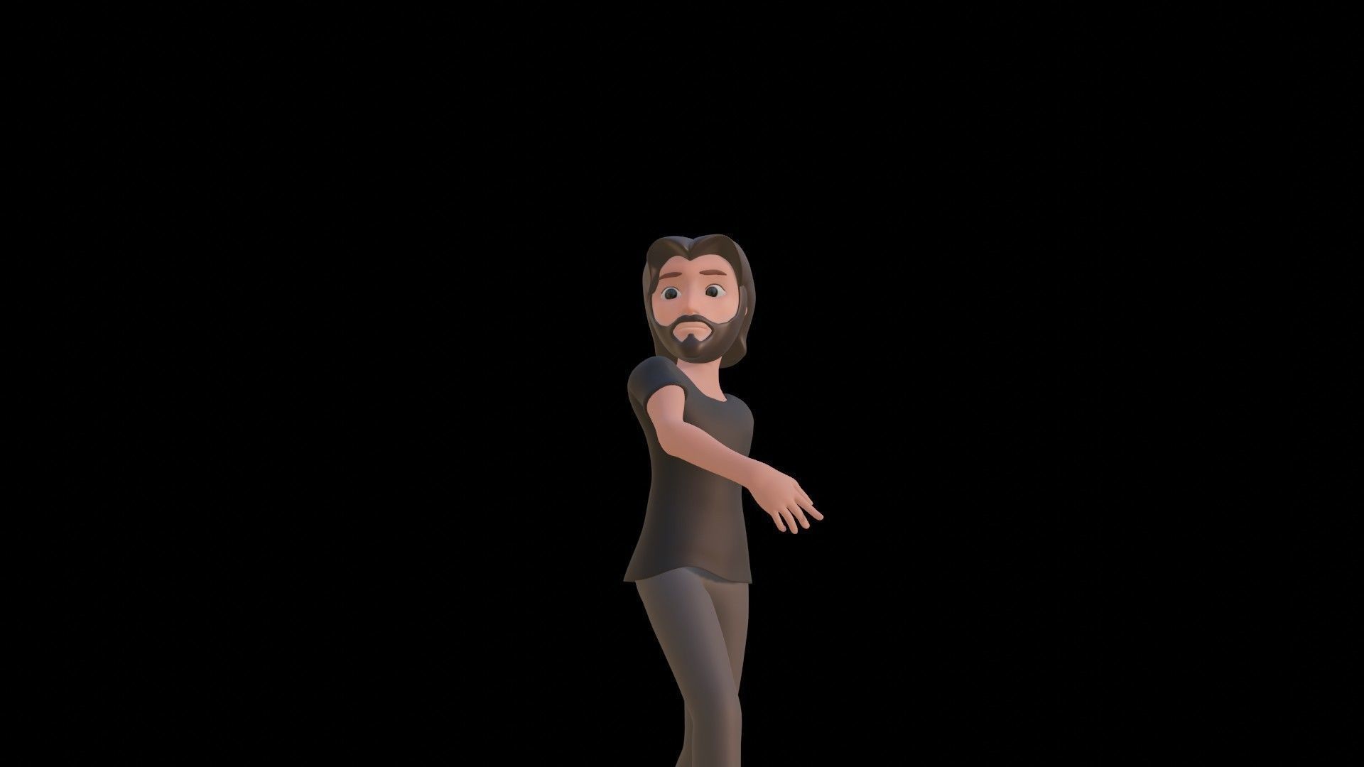Boy Character Rigged Cartoon Blender - Man Low-poly 3D model_20