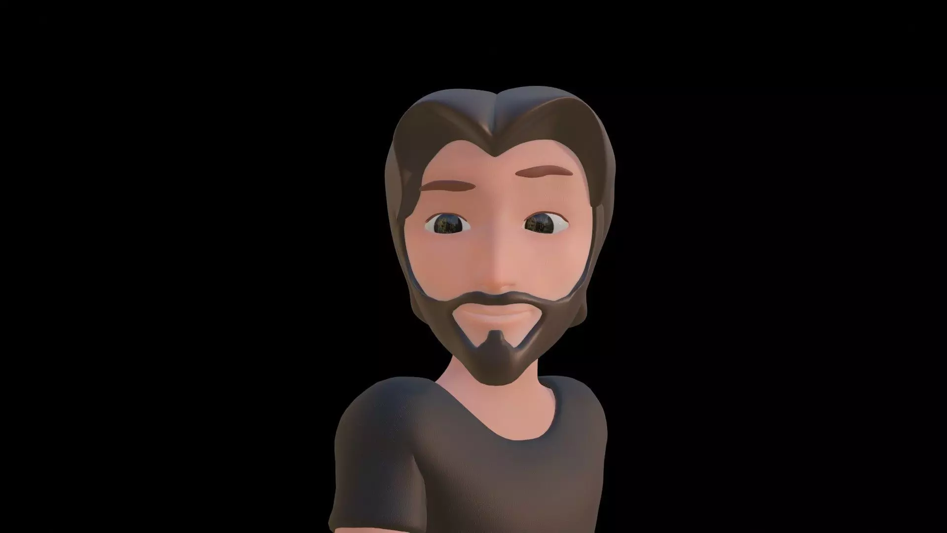 Boy Character Rigged Cartoon Blender - Man Low-poly 3D model_0